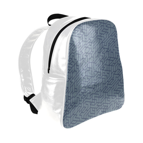 Luxury designers bag / SILVER WHITE Multi-Pockets Backpack (Model 1636)