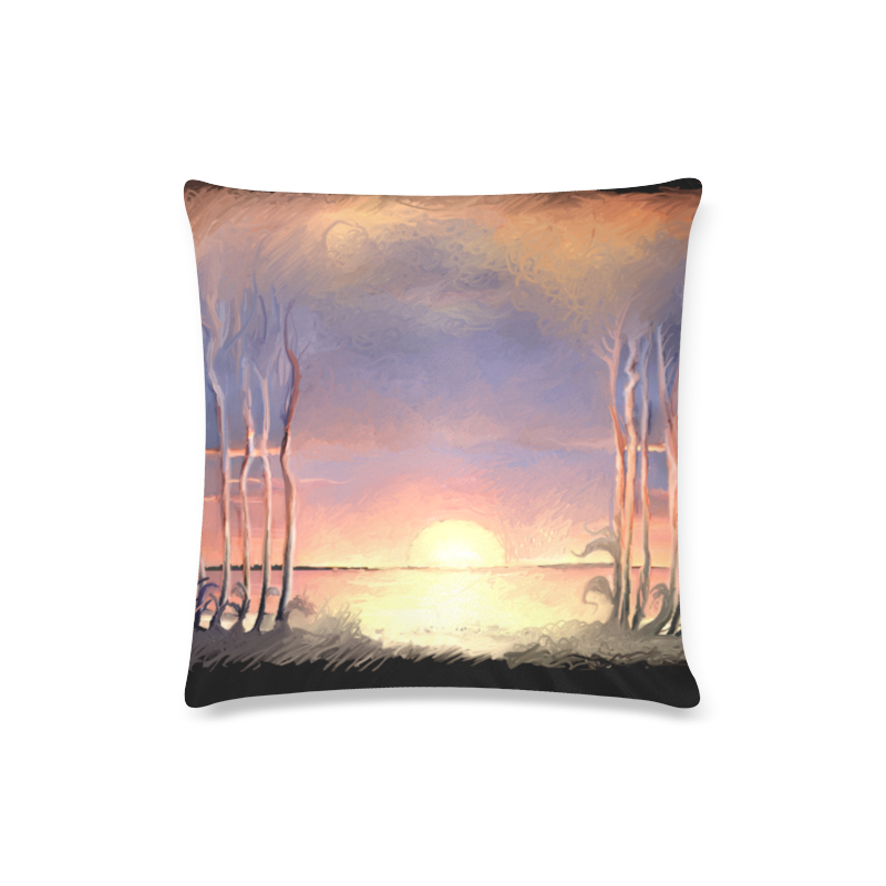 amanecer Custom Zippered Pillow Case 16"x16"(Twin Sides)