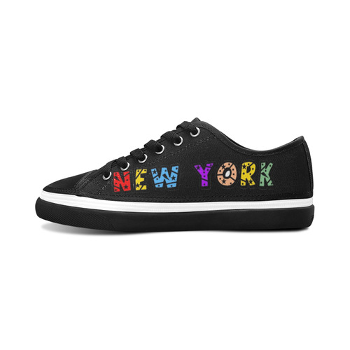 New York by Popart Lover Women's Canvas Zipper Shoes/Large Size (Model 001)