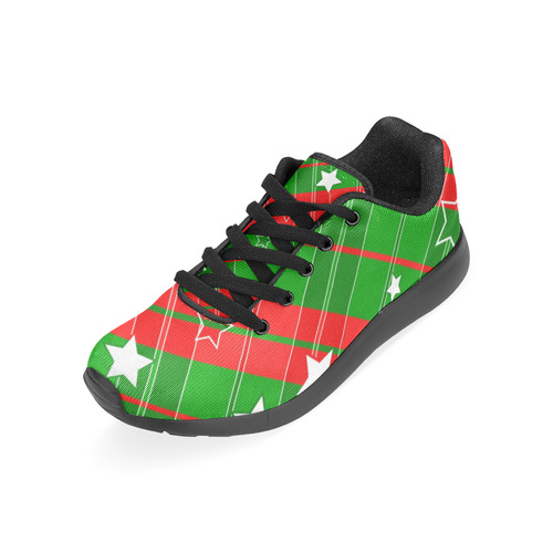 Red Green Stars and Stripes Men’s Running Shoes (Model 020)