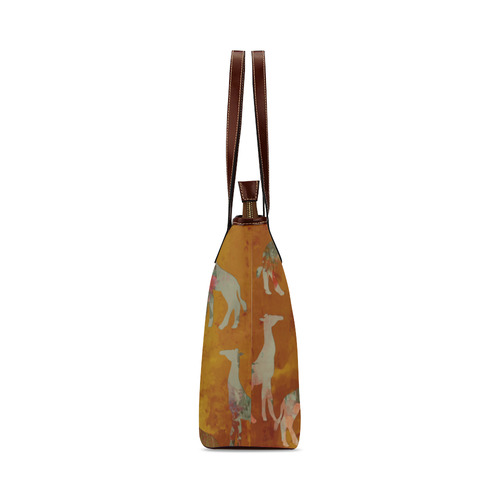 Magic Africa Giraffes Ornaments grunge Shoulder Tote Bag (Model 1646)