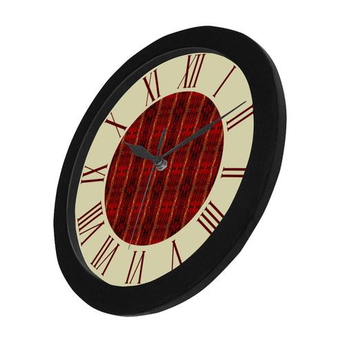 Red Gold, Old Oriental Pattern watch circular roman numerals hand 3 Circular Plastic Wall clock