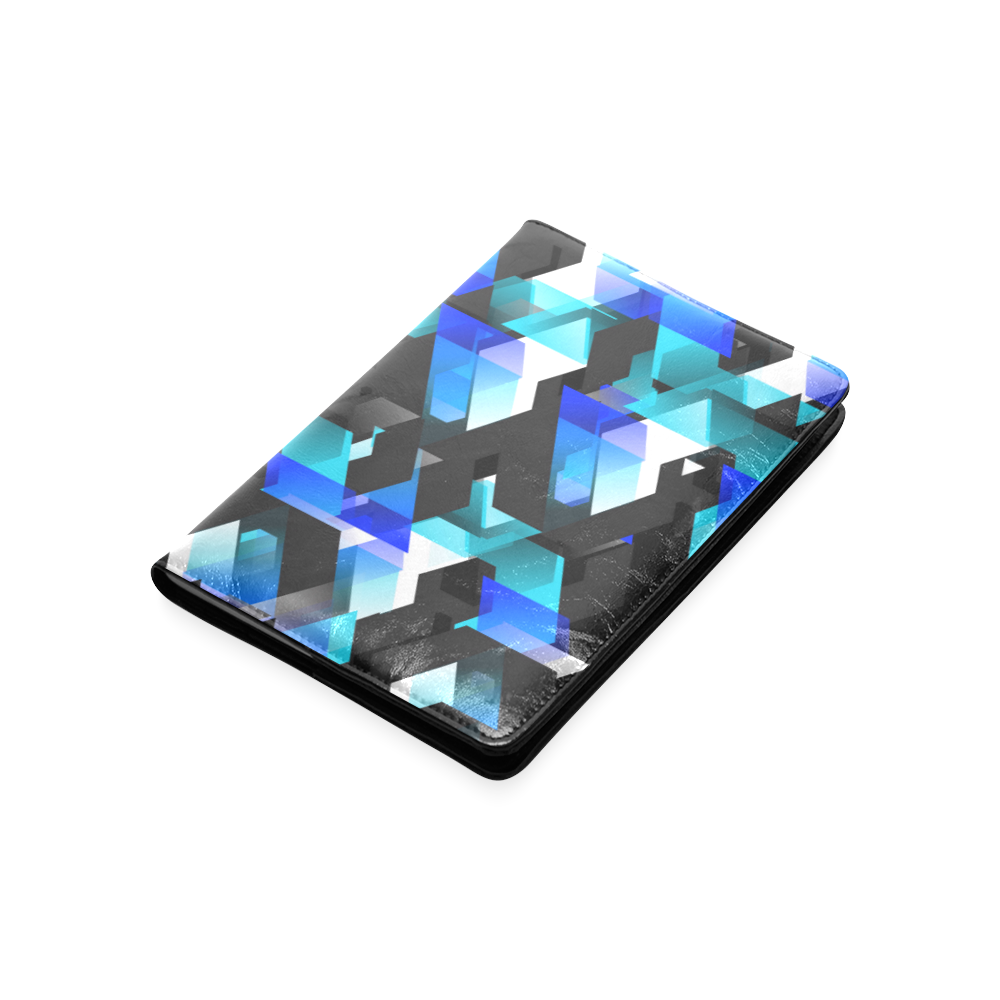 Designers Notebook : glass edition. Blue and Black Custom NoteBook A5