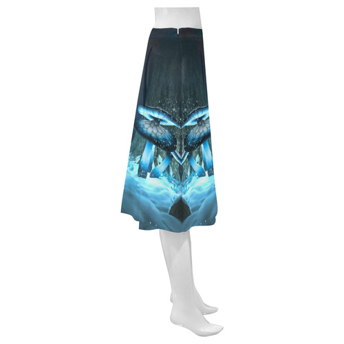 Blue Ice Fairytale World Mnemosyne Women's Crepe Skirt (Model D16)
