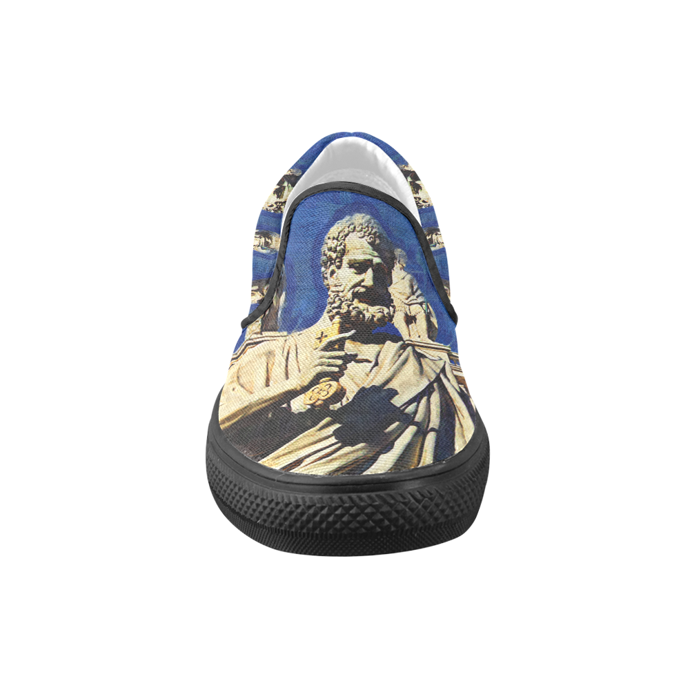St. Peter's Basilica Rome Italy Slip-on Canvas Shoes for Men/Large Size (Model 019)