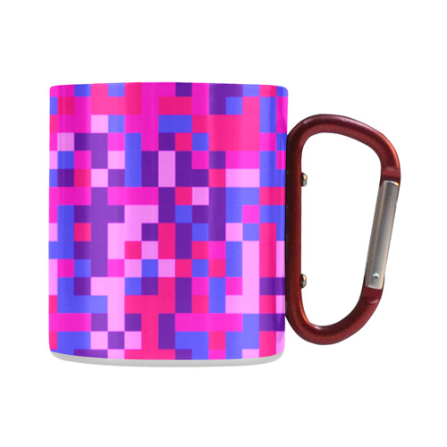 New Pixel art designers MUG : Vintage pink blue edition 70s inspired fresh Art Classic Insulated Mug(10.3OZ)