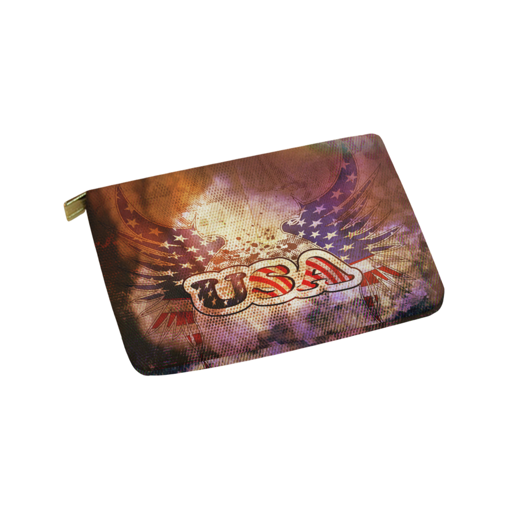 the USA with wings Carry-All Pouch 9.5''x6''