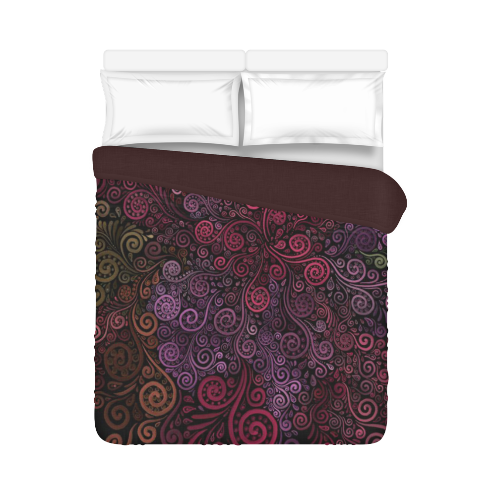 Psychedelic 3D Rose Duvet Cover 86"x70" ( All-over-print)
