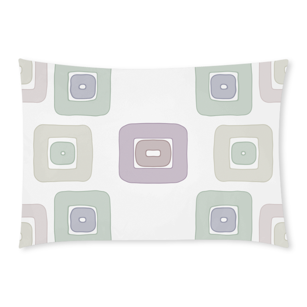 Green and Purple Squares Custom Rectangle Pillow Case 20x30 (One Side)
