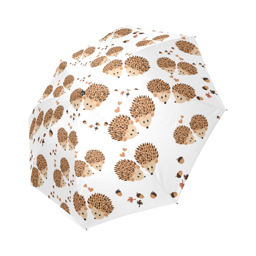 Hedgehogs in autumn Foldable Umbrella (Model U01)