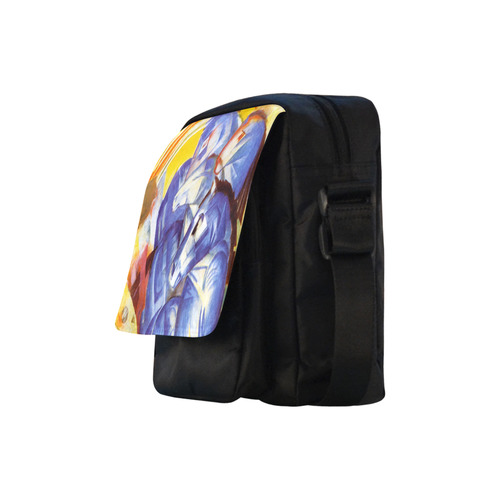 The Tower Of The Blue Horses by Franz Marc Crossbody Nylon Bags (Model 1633)