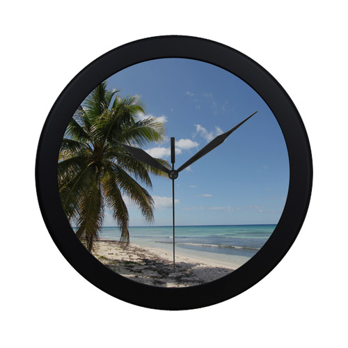 Isla Saona Caribbean Paradise Beach Circular Plastic Wall clock