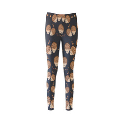 Hedgehogs in autumn Cassandra Women's Leggings (Model L01)