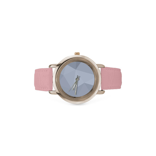 New geometric abstract Lady stylish Watches / Pink edition Women's Rose Gold Leather Strap Watch(Model 201)