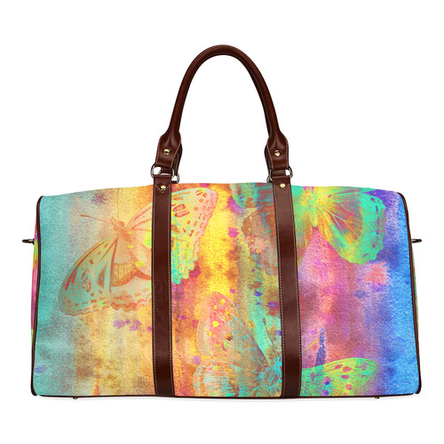 Colorful Butterflies Q Waterproof Travel Bag/Large (Model 1639)