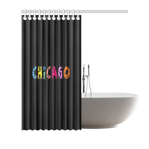 Chicago by Popart Lover Shower Curtain 72"x72"