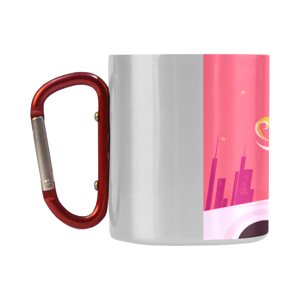 New designers Mug : Vintage woman travel via LA / PINK Classic Insulated Mug(10.3OZ)