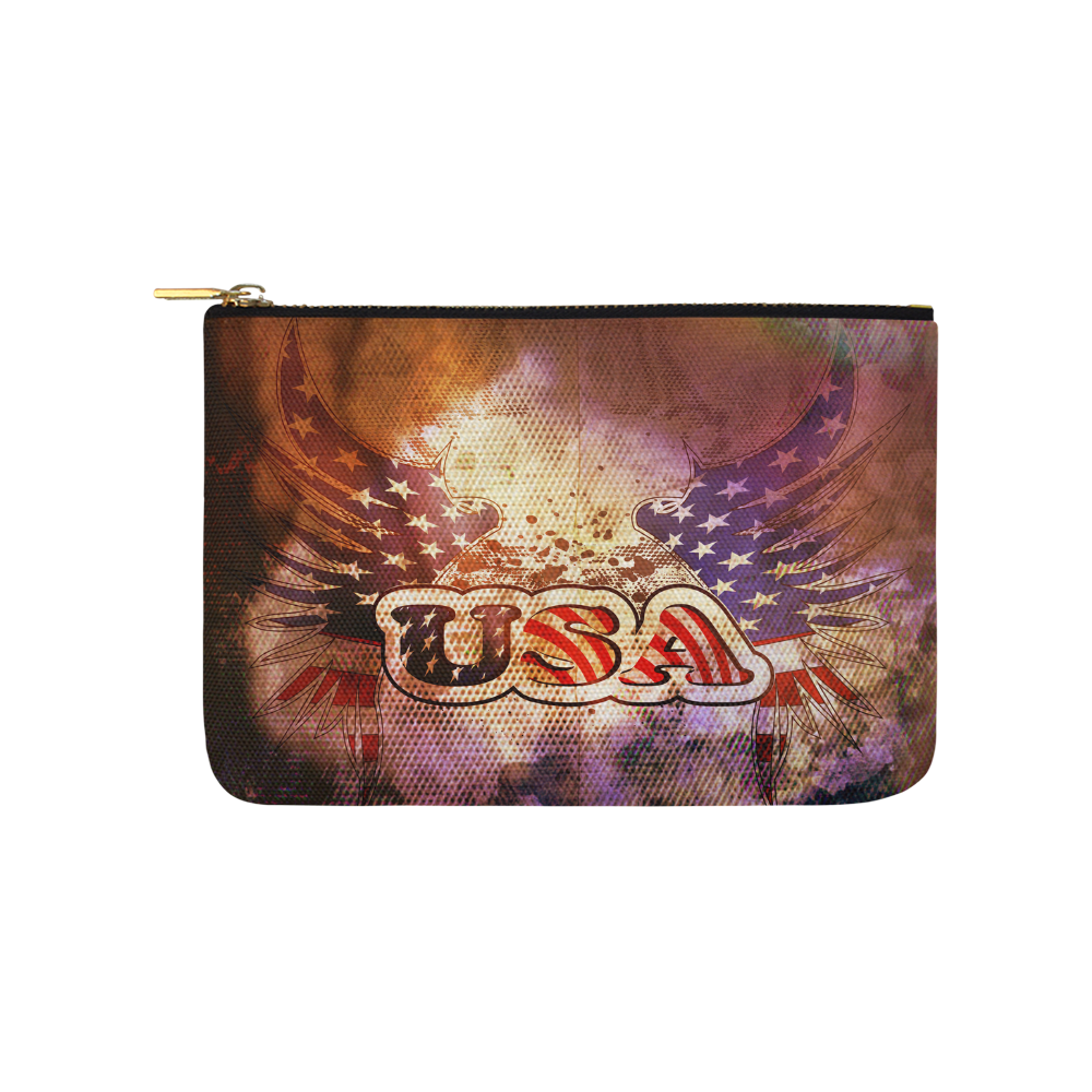 the USA with wings Carry-All Pouch 9.5''x6''