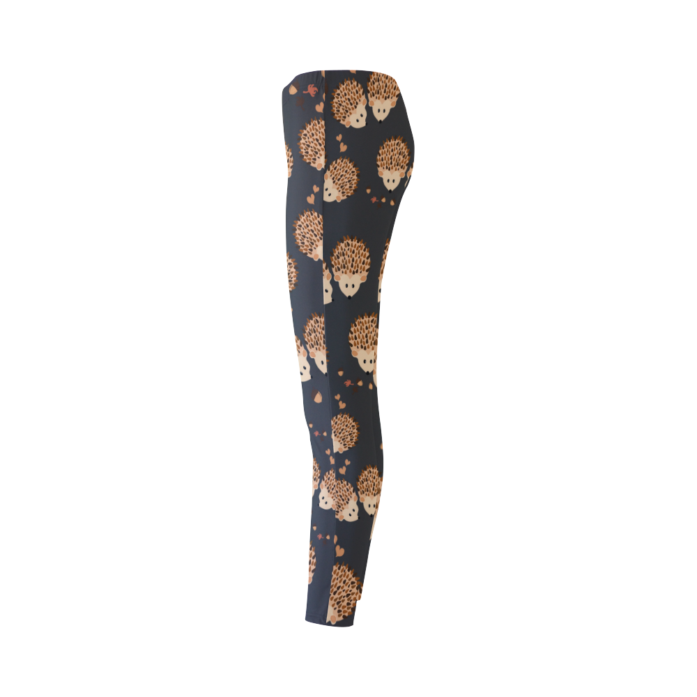 Hedgehogs in autumn Cassandra Women's Leggings (Model L01)