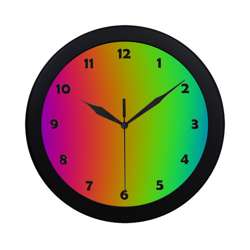 Love the Rainbow Circular Plastic Wall clock