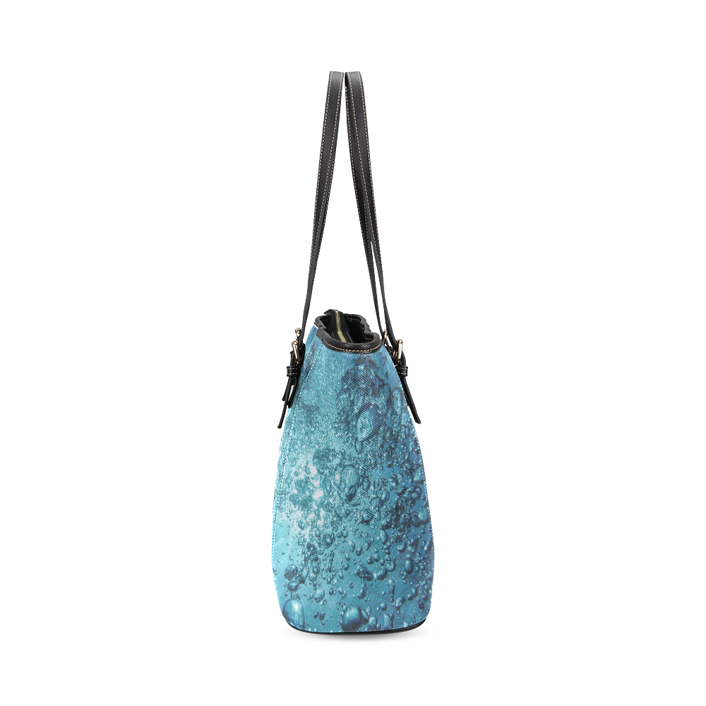 under water 1 Leather Tote Bag/Large (Model 1640)