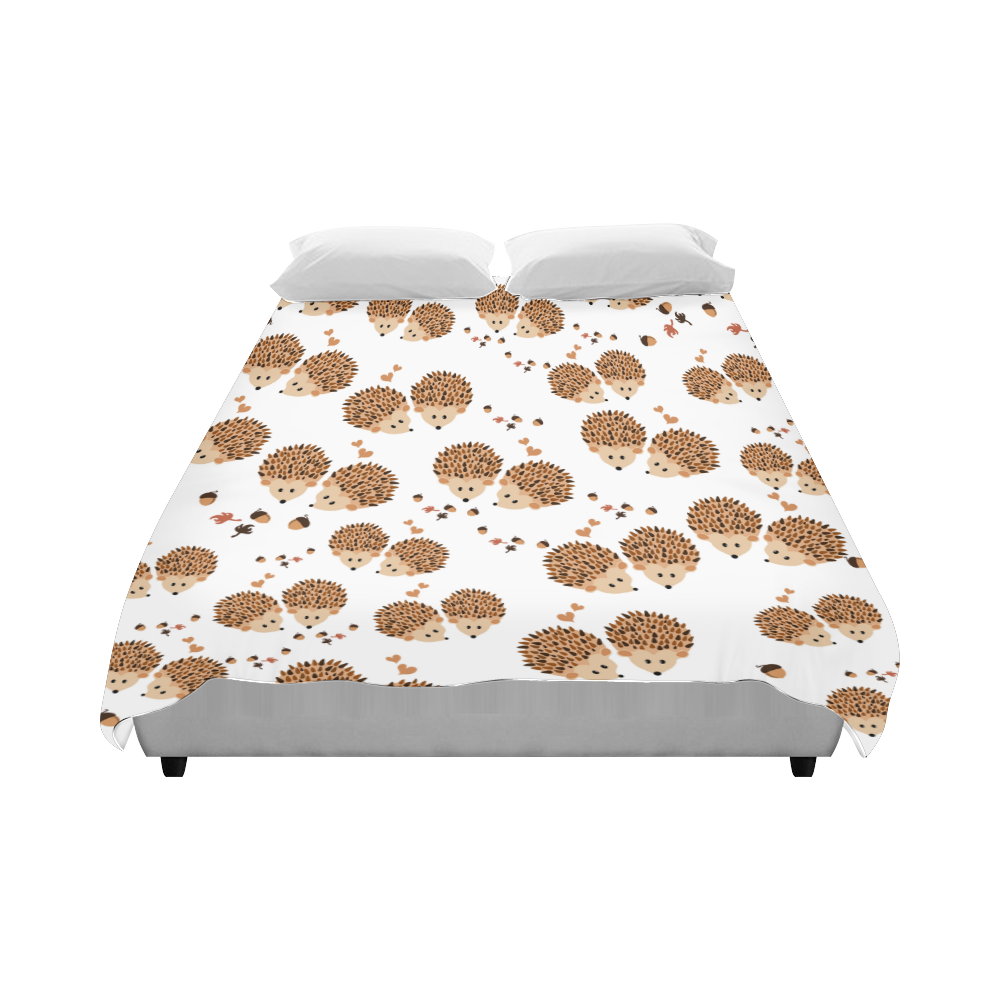 Hedgehogs in autumn Duvet Cover 86"x70" ( All-over-print)