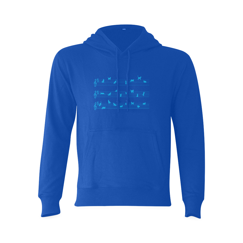 Conceptual Musical Notation Cat Song Oceanus Hoodie Sweatshirt (NEW) (Model H03)