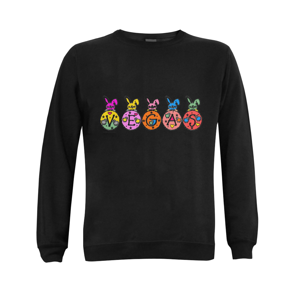 Vegas by Popart Lover Gildan Crewneck Sweatshirt(NEW) (Model H01)