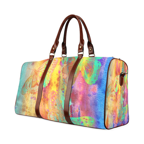 Colorful Butterflies Q Waterproof Travel Bag/Large (Model 1639)