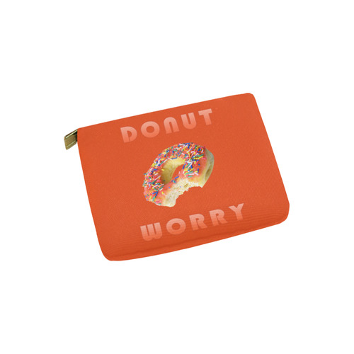 Funny Orange Do Nut Worry Pun Carry-All Pouch 6''x5''