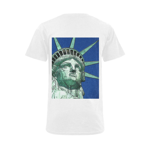 Liberty 20161101 Men's V-Neck T-shirt  Big Size(USA Size) (Model T10)