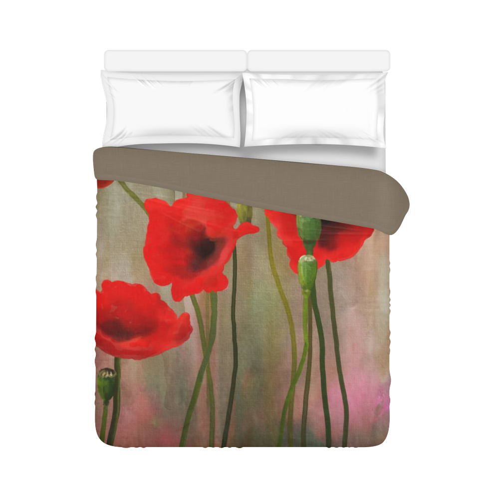 Poppies Duvet Cover 86"x70" ( All-over-print)