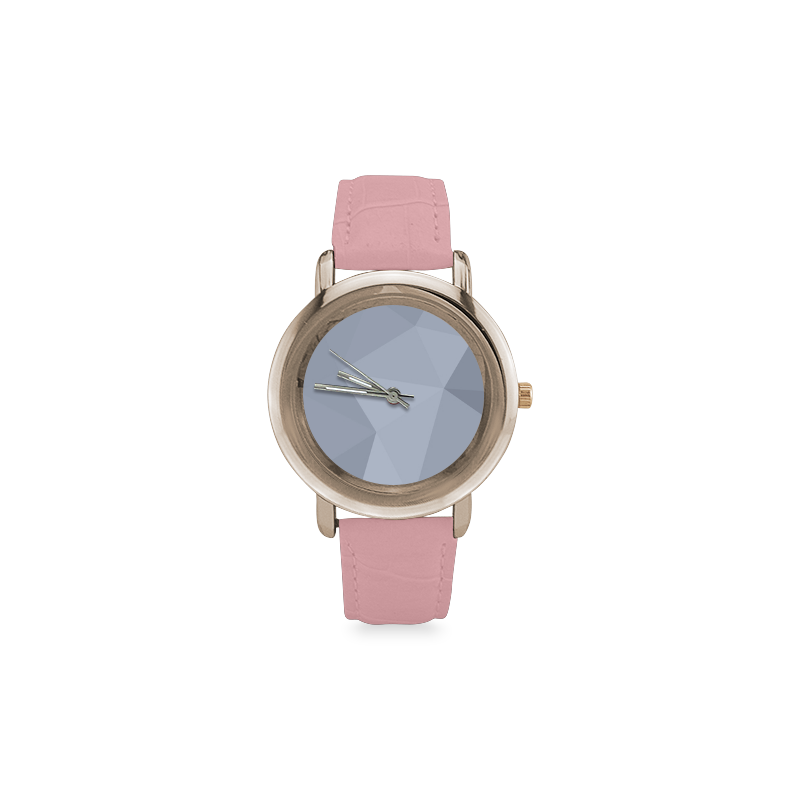 New geometric abstract Lady stylish Watches / Pink edition Women's Rose Gold Leather Strap Watch(Model 201)