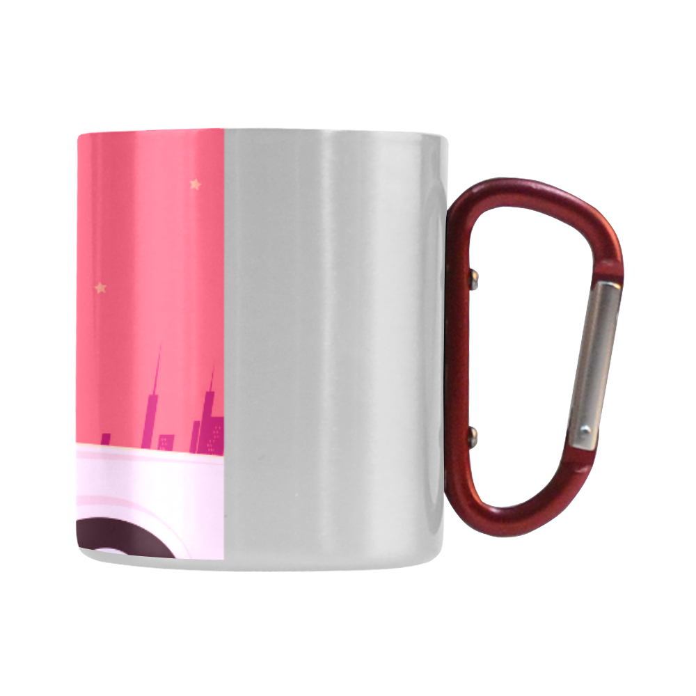 New designers Mug : Vintage woman travel via LA / PINK Classic Insulated Mug(10.3OZ)