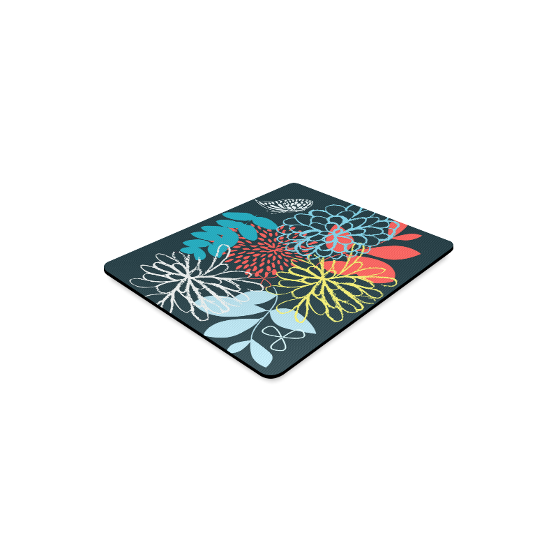 Colorful Abstract Flowers Butterfly Floral Rectangle Mousepad