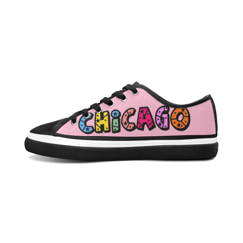 Chicago by Popart Lover Women's Canvas Zipper Shoes/Large Size (Model 001)