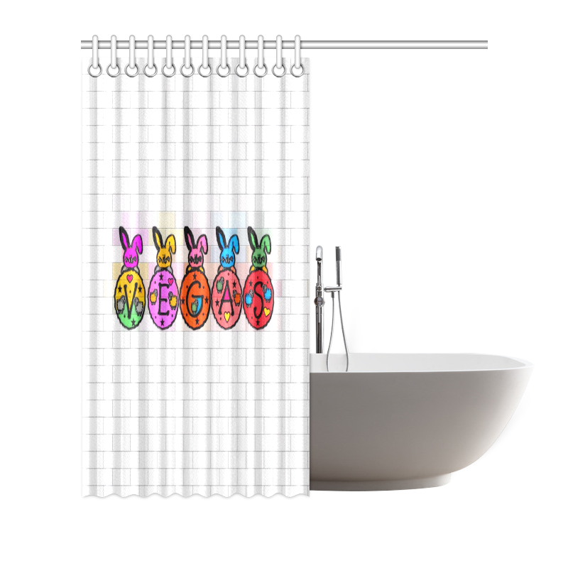 Vegas by Popart Lover Shower Curtain 72"x72"