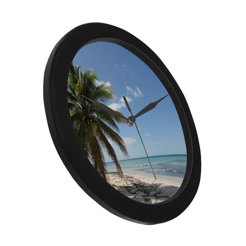 Isla Saona Caribbean Paradise Beach Circular Plastic Wall clock