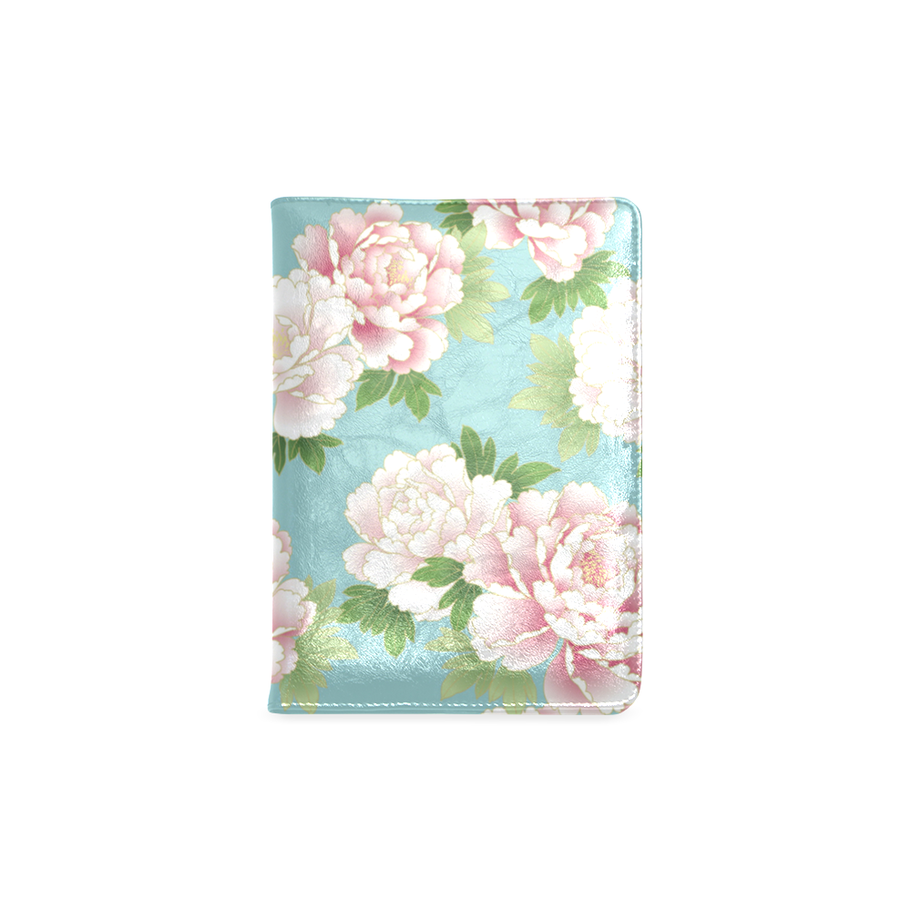Beautiful Pink Peony Vintage Japanese Floral Custom NoteBook A5