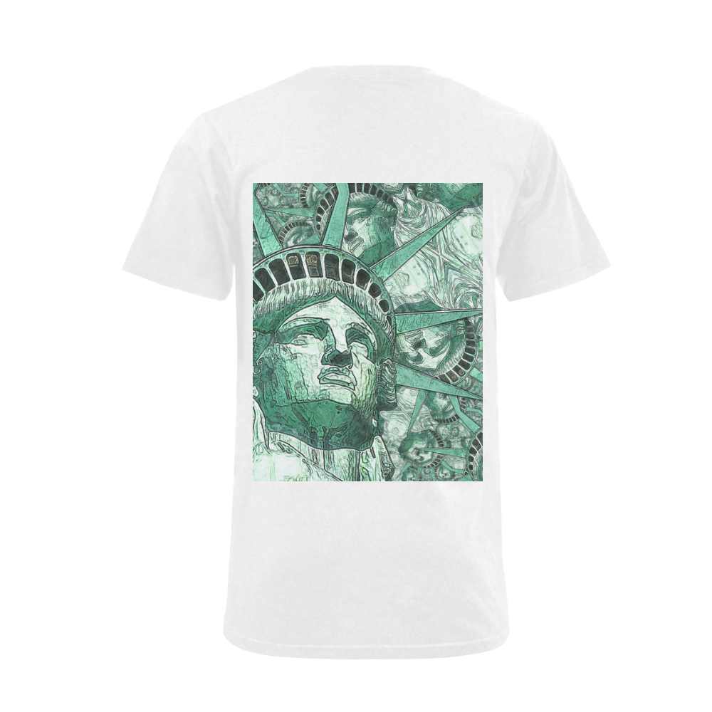 Liberty 20161102 Men's V-Neck T-shirt  Big Size(USA Size) (Model T10)