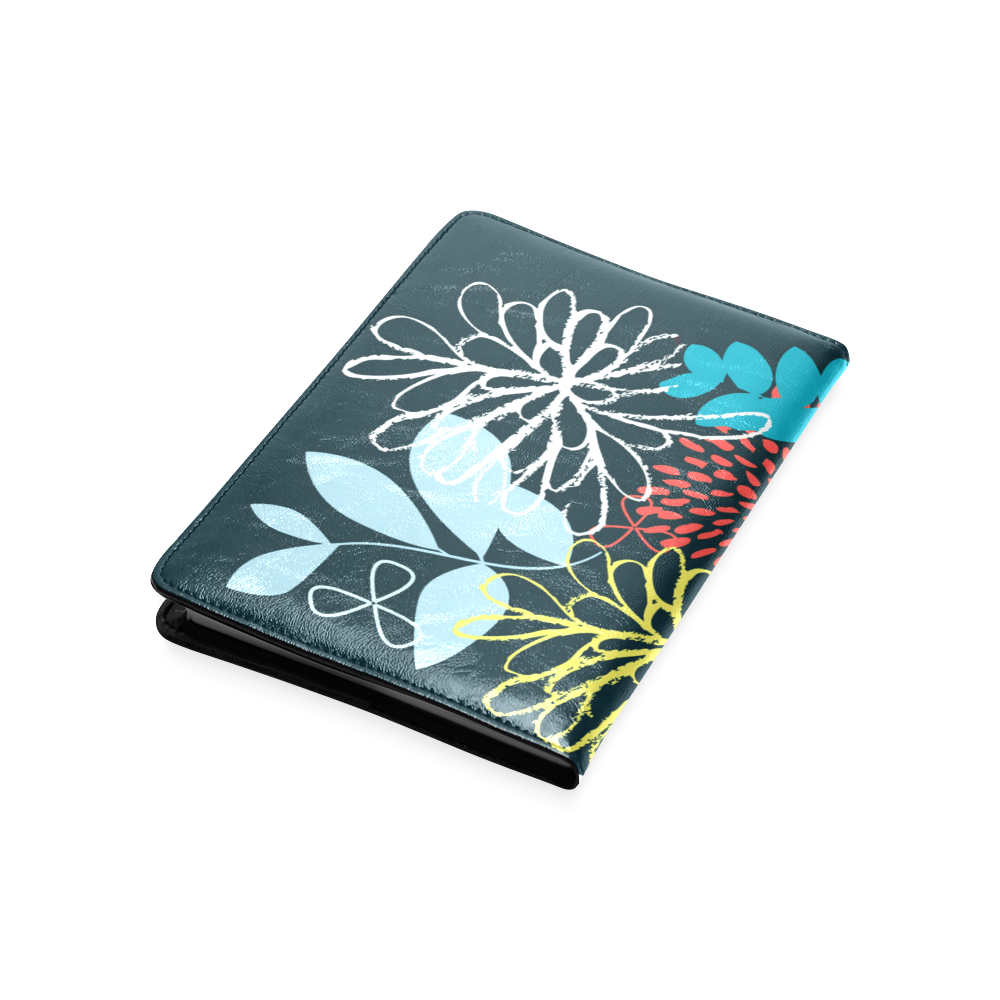 Colorful Abstract Flowers Butterfly Floral Custom NoteBook A5