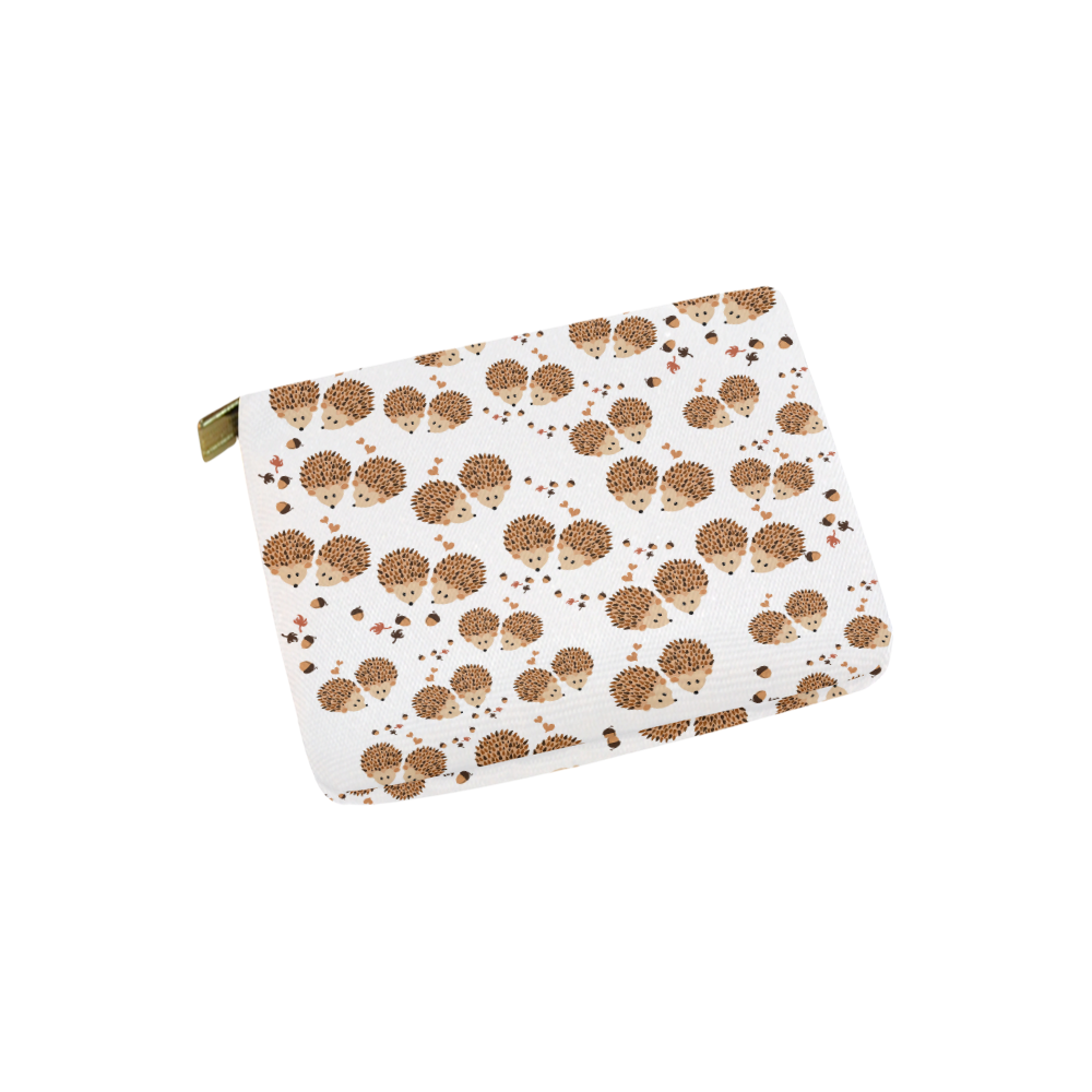 Hedgehogs in autumn Carry-All Pouch 6''x5''