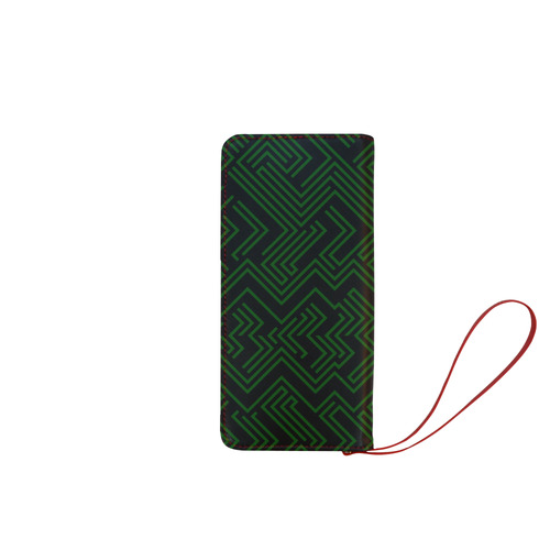 New in shop : Stylish Original designers wallet. Black and green Women's Clutch Wallet (Model 1637)