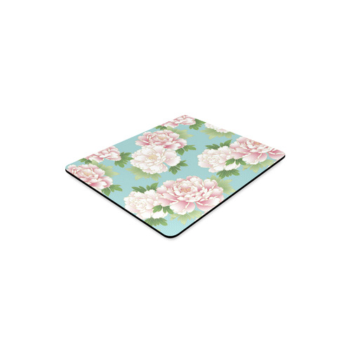 Beautiful Pink Peony Vintage Japanese Floral Rectangle Mousepad