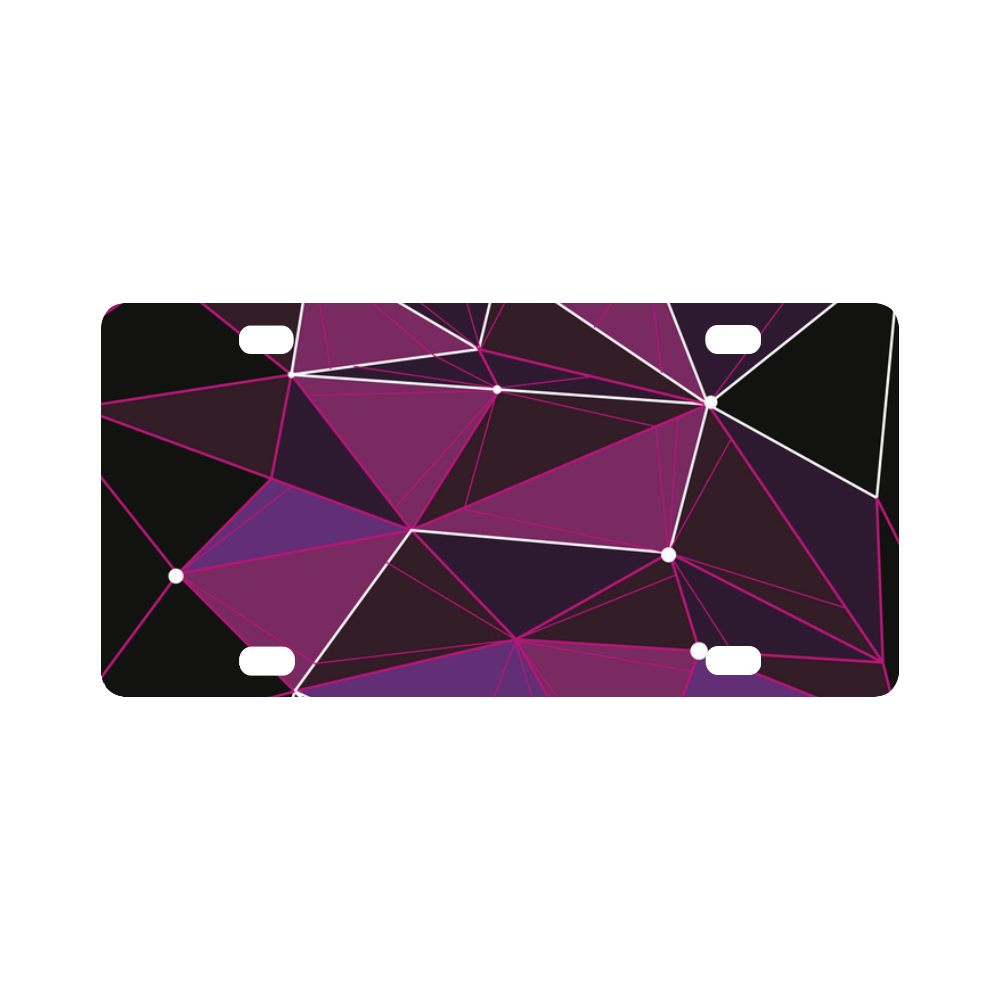 Lincence plate for Car : purple geometric art edition / New in shop Classic License Plate