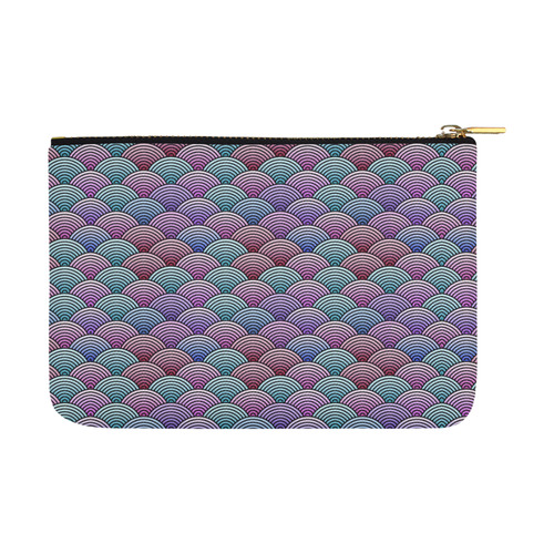 Colorful Oriental Concentric Circle Pattern Carry-All Pouch 12.5''x8.5''
