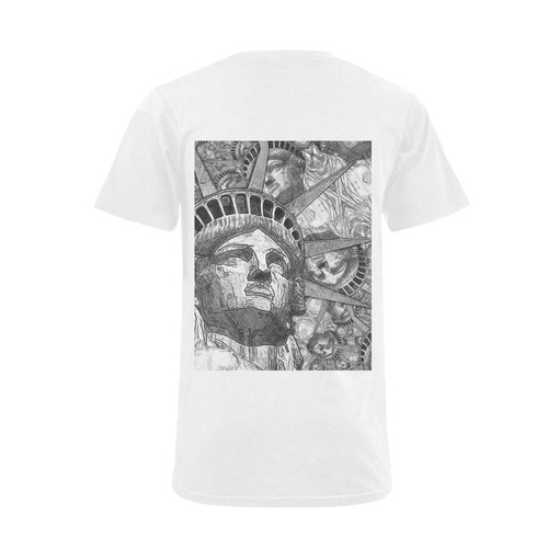 Liberty 20161103 Men's V-Neck T-shirt  Big Size(USA Size) (Model T10)