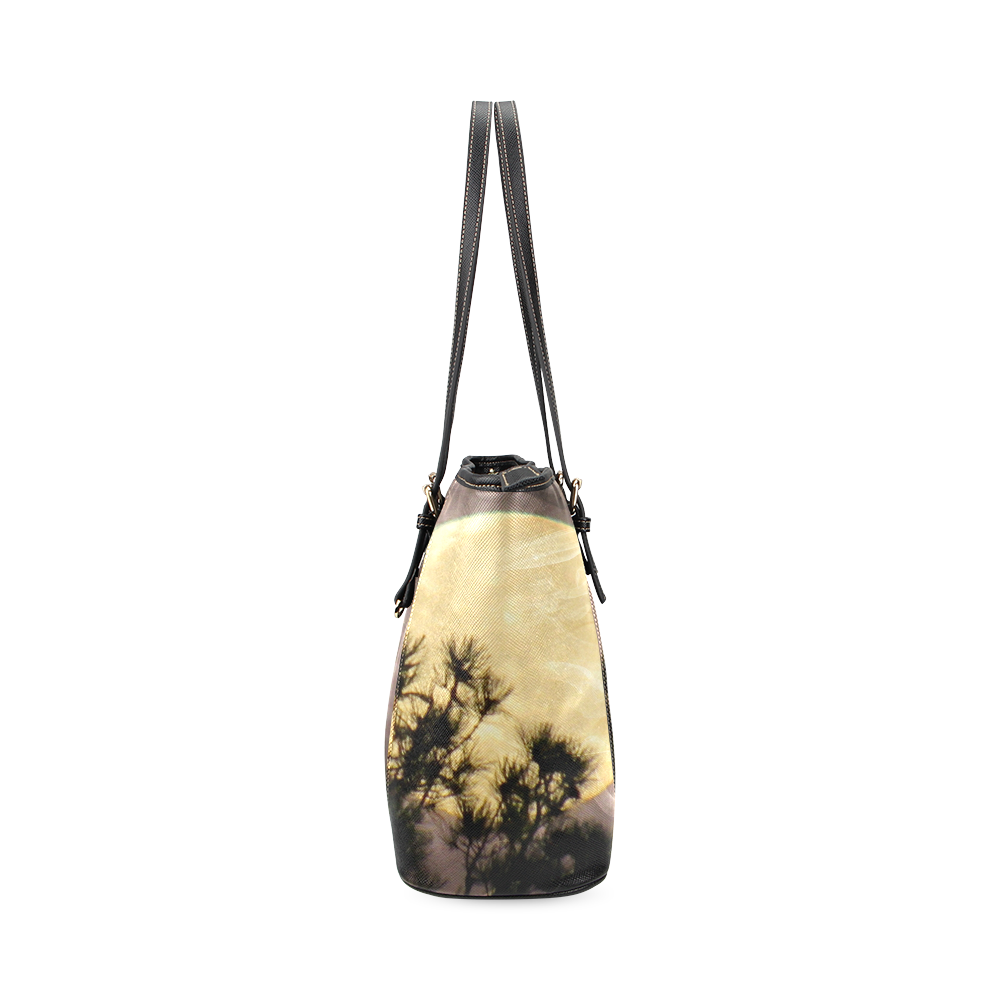 Moonsmoke by Martina Webster Leather Tote Bag/Small (Model 1640)