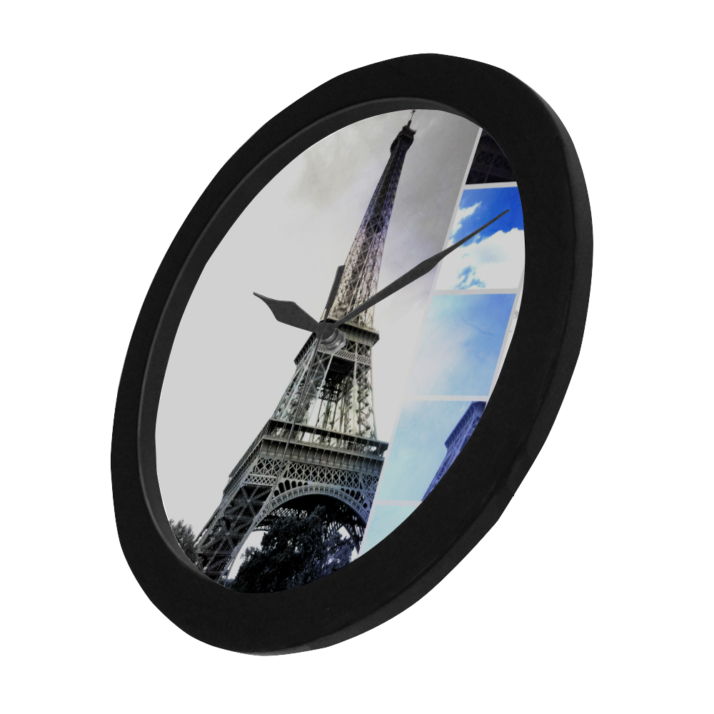 Eiffel Tower Paris Circular Plastic Wall clock