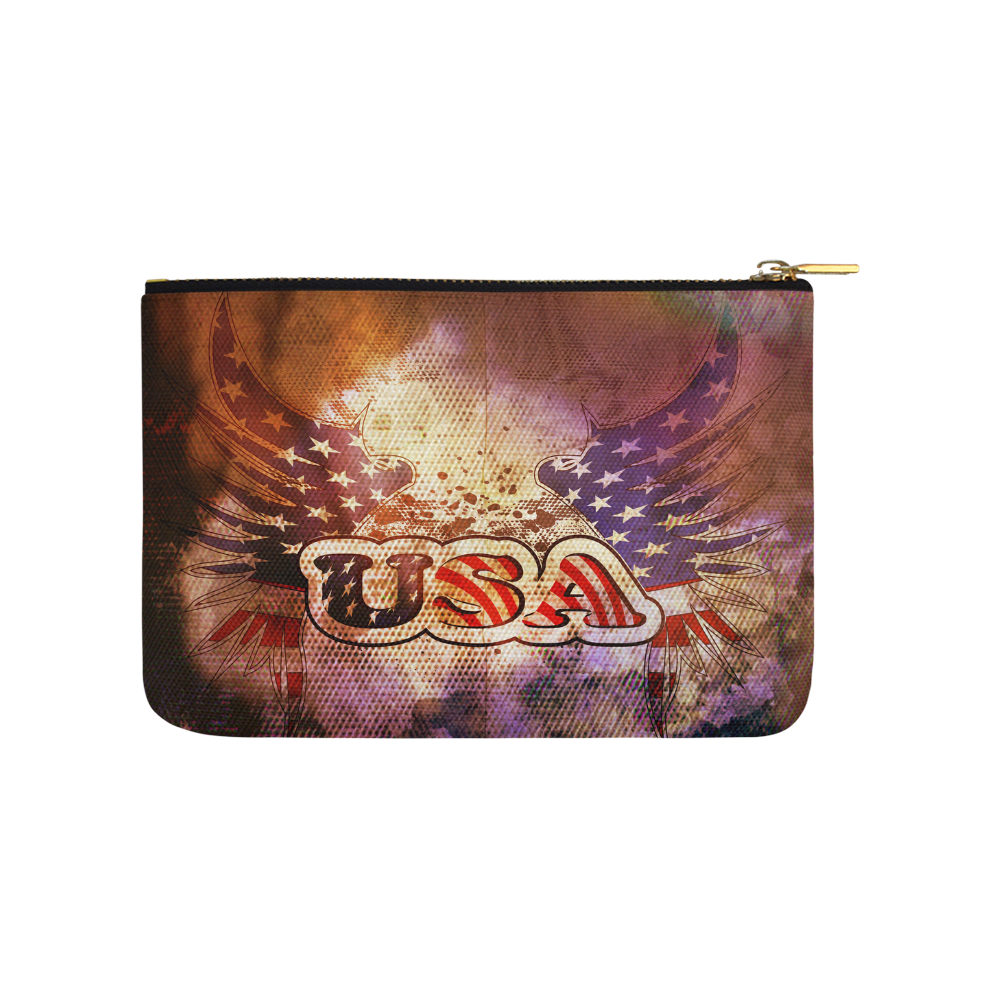 the USA with wings Carry-All Pouch 9.5''x6''